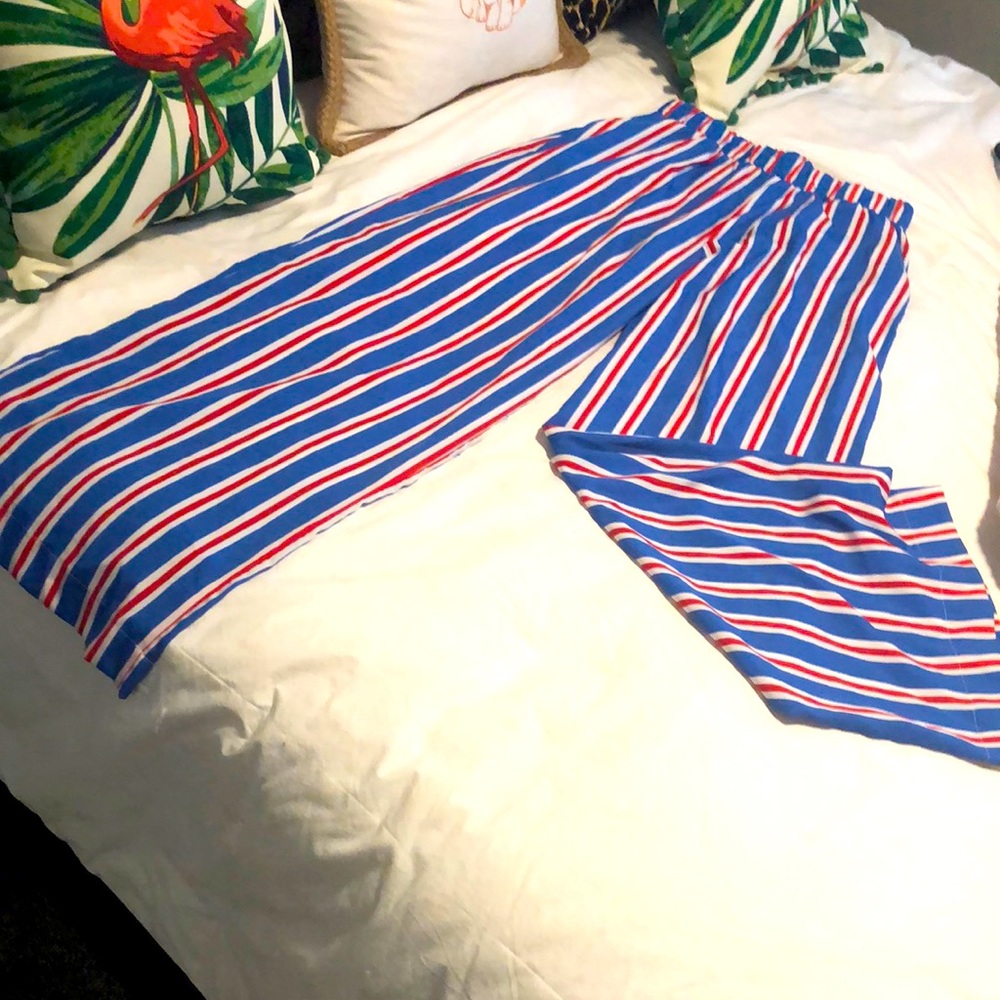 Sosio Red White and Blue Palazzo Pants